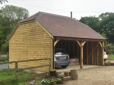 Pic 32. 6.0m x 6.0m 2 bay Carriage House with plain clay tile roof and barn hips